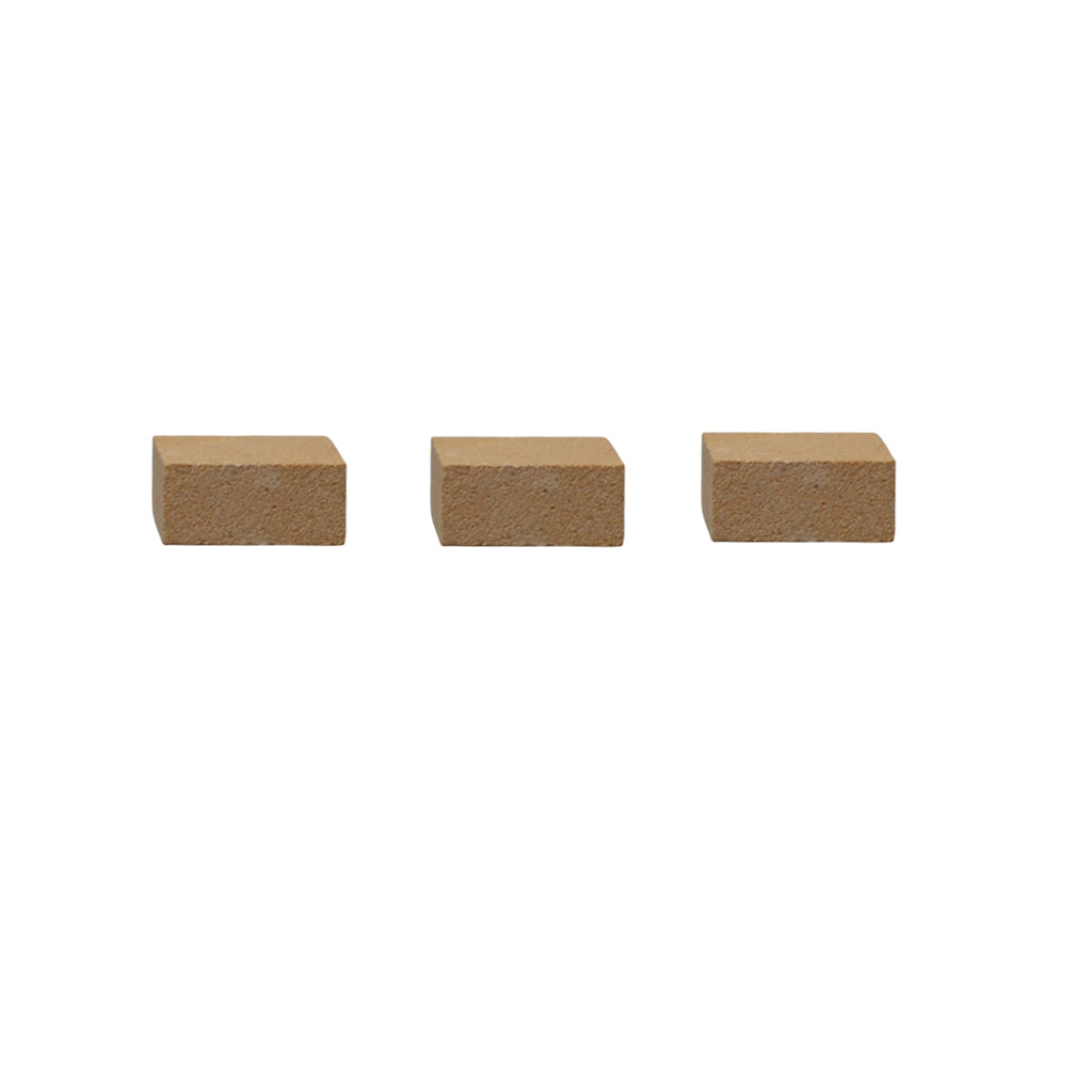 CGS 5/8-inch ceramic spacers, set of three, for creating small air gaps under kamado pizza stones, drip pans, and hot grill parts.