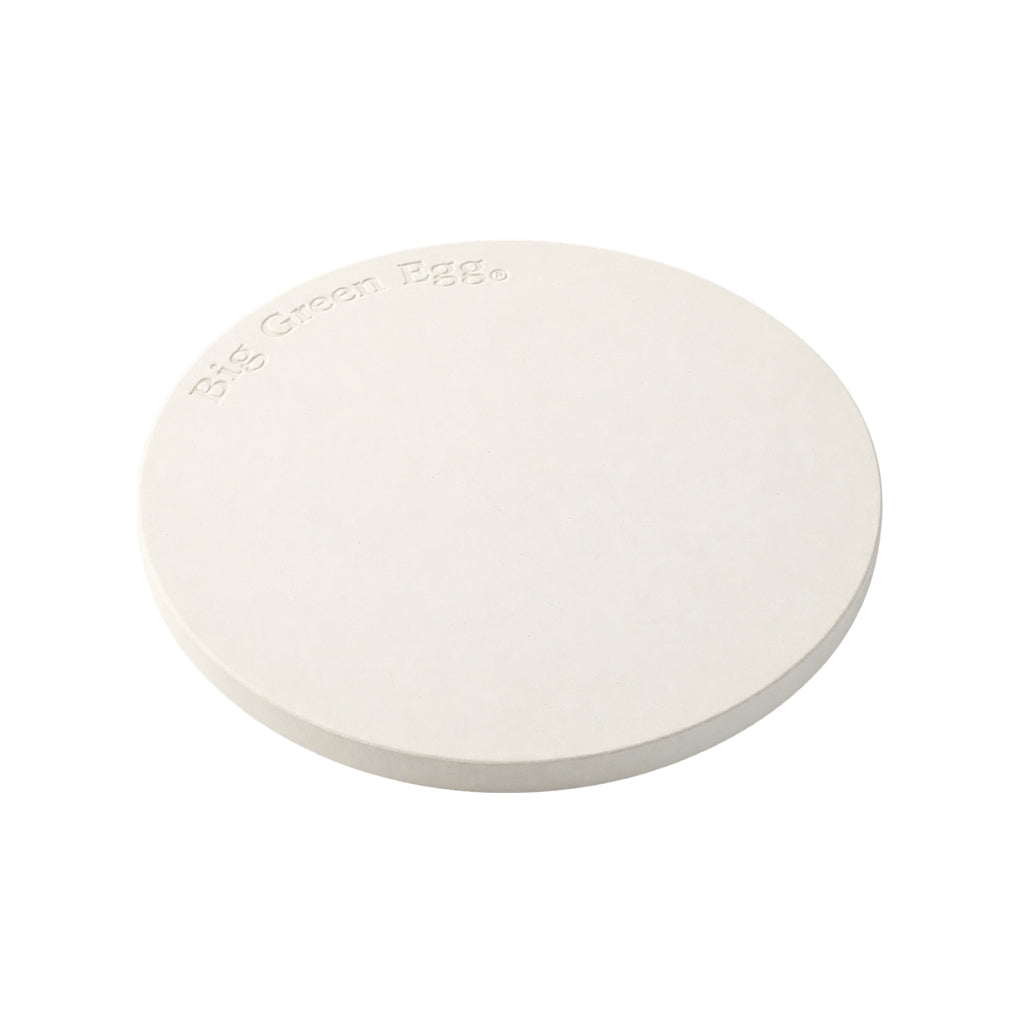 Official Big Green EGG 12-inch ceramic pizza stone for the Medium Big Green EGG.