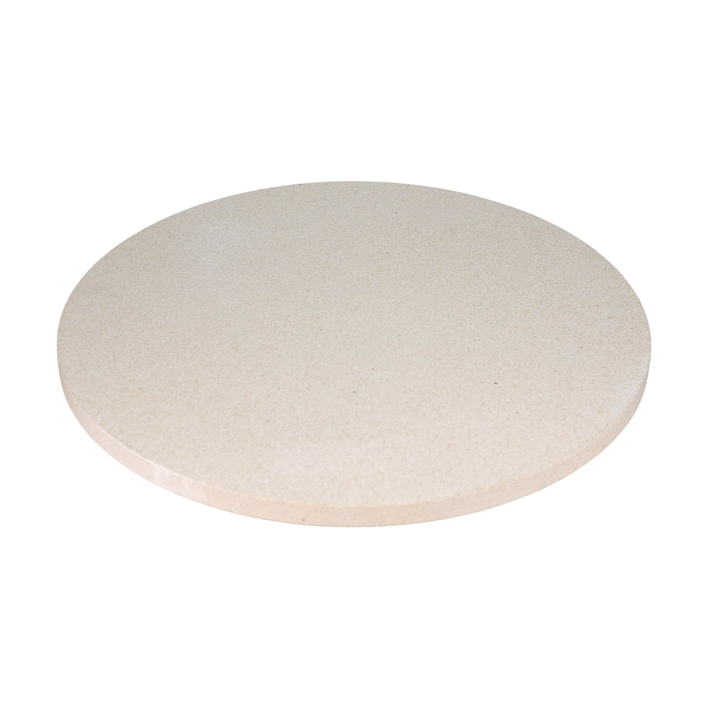 Full-round CGS 18" ceramic pizza stone for XL Big Green Egg, Kamado Joe Big Joe, and 22"+ cooking grid grills.