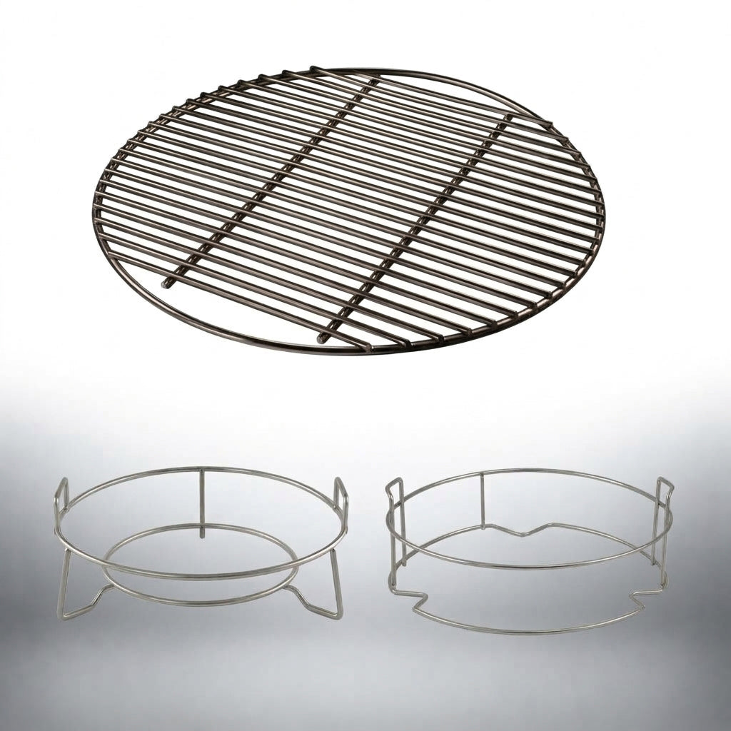 Cooking grids that work with CGS PSWoo, and 3 & 5 Leg Woo Expander systems for the Large Big Green EGG