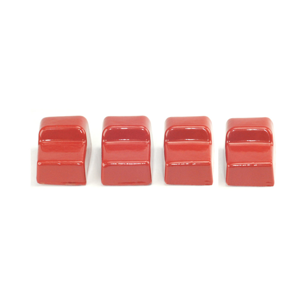 Set of four ceramic feet for Kamado Joe Big Joe standalone grills for built-in outdoor kitchens or tables.