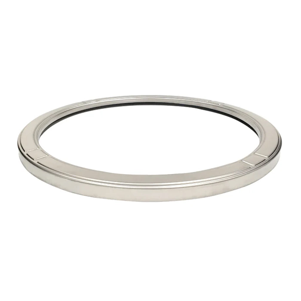 Kamado Joe replacement stainless fireboxl ring for the top of the AMP firebox.