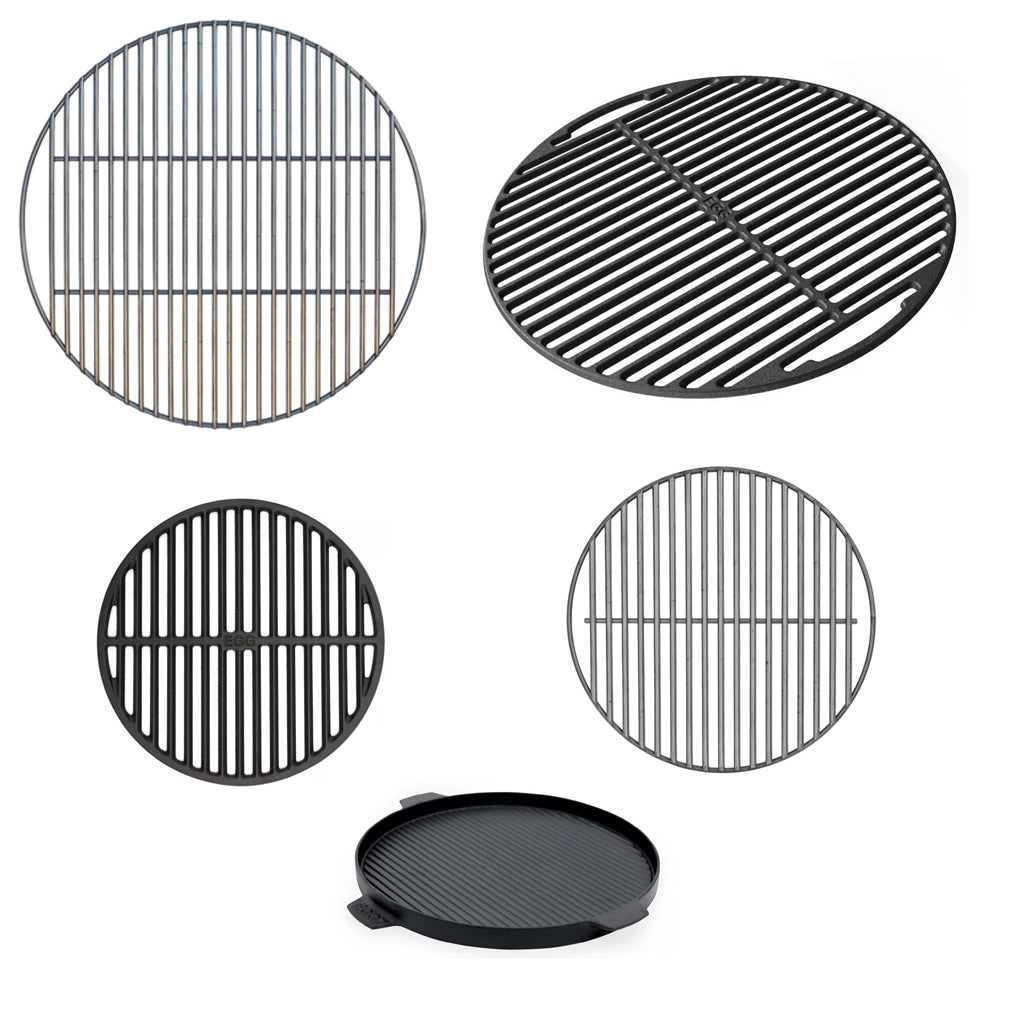 Cooking grids, griddles and grates that fit the CGS Large Spider for the Large Big Green EGG.