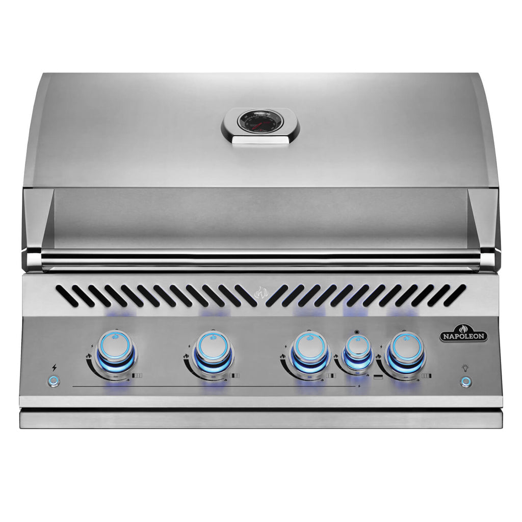Napoleon 700 Series 32 built-in gas grill, front view.