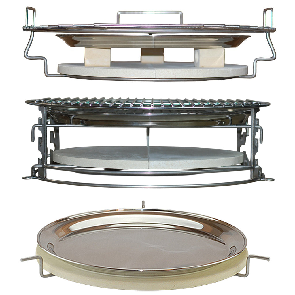 Pit Boss 24 setup and sizing guide for heat deflectors, stainless drip pans, and pizza stones.