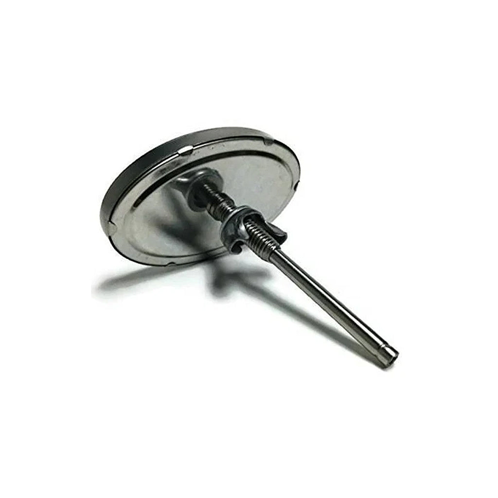 View of the threaded stem on a Primo Grill replacement dome thermometer.