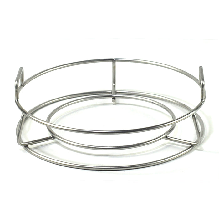 Raised grid expander for the Small Big Green EGG. Expander has handles for easy in and out. Small Big Green EGG cooking grid sits atop the Expander.