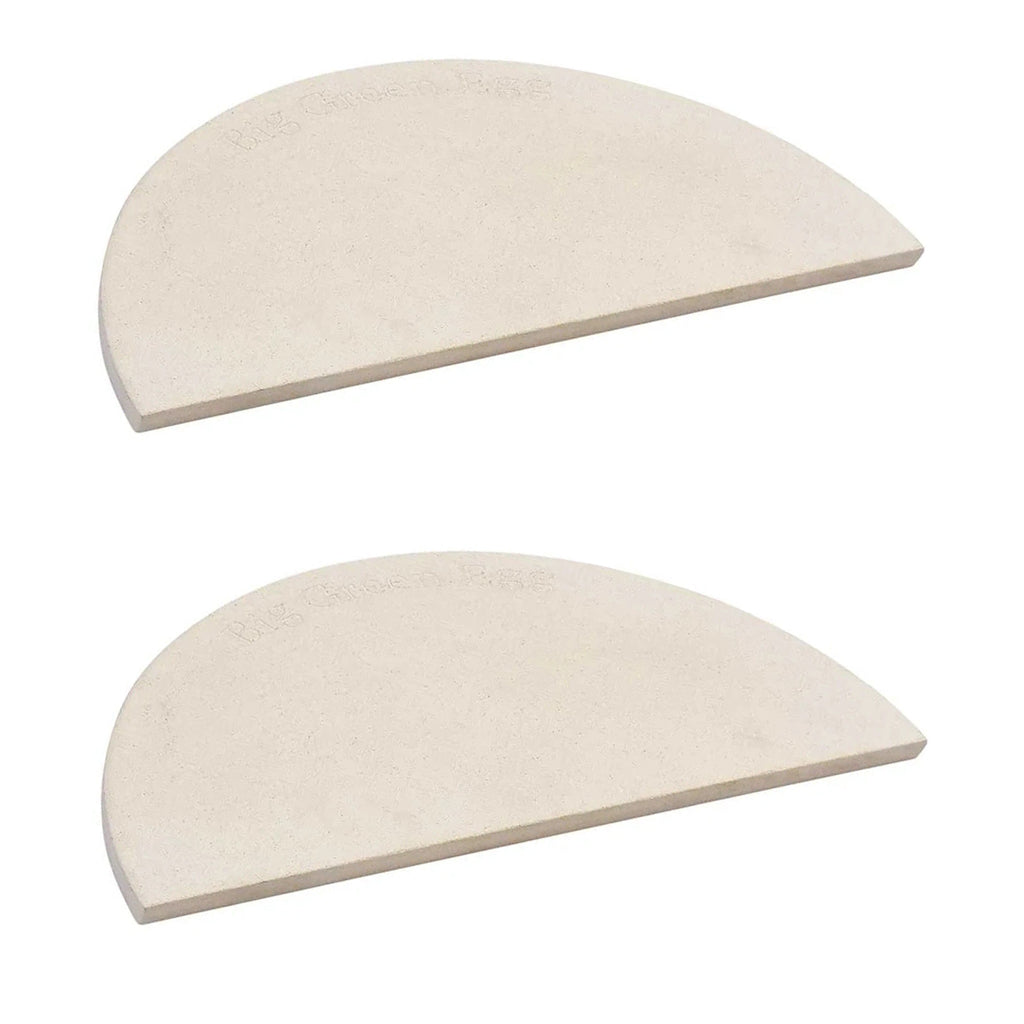 Pair Big Green EGG Half Moon ConvEGGtor plates for use on the Large Big Green EGG ConvEGGtor basket.