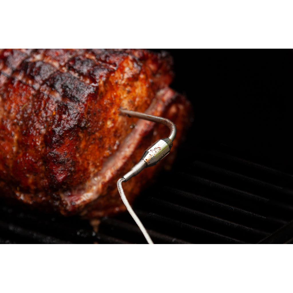 Fireboard 2 Drive Meat probe being used in a pork loin cook.