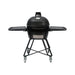 primo oval junior charcoal oval grill all in one package with cradle, side shelves and grill accessories