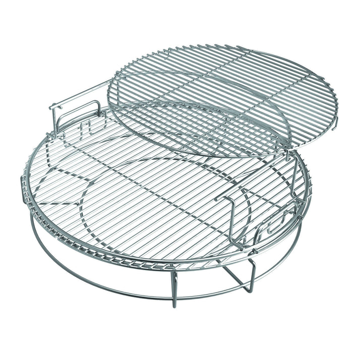 XL Big Green EGG 5 piece EGGspander Kit. Includes XL ConvEGGtor Basket,, XL Big Green EGG 2 piece Multi-level Rack, and pair half grids. 121226