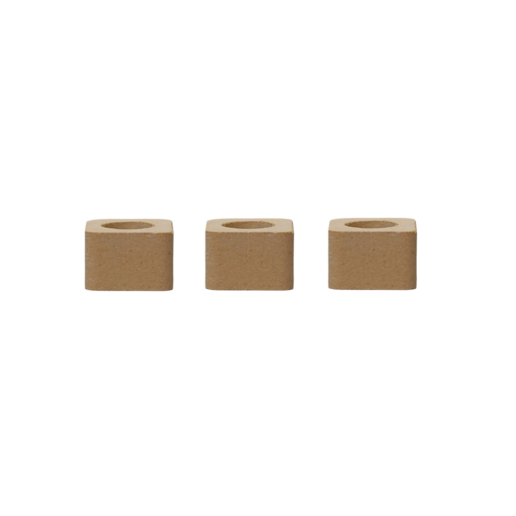 CGS 1-inch ceramic spacers, set of three, for raising kamado drip pans, pizza stones, deflectors, and hot grill accessories.