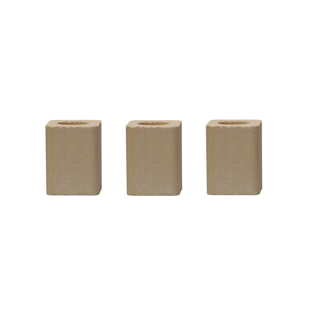 CGS 2-inch ceramic spacers, set of three, for larger kamado setups needing extra clearance under pizza stones, drip pans, and deflectors.