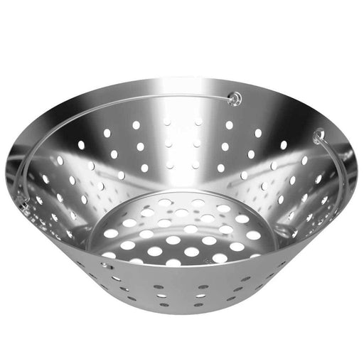 Big Green EGG Fire Bowl with handles for a Medium Big Green EGG grill.