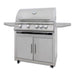 Front view, Blaze LTE+, 32-inch, 4 burner gas grill in the LTE cart.  Available in LP or NG. 