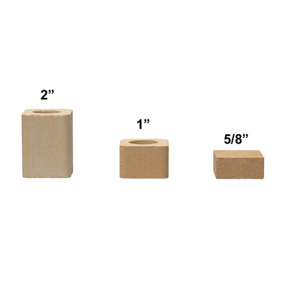 CGS ceramic spacers creating an air gap between a kamado deflector and a drip pan or pizza stone