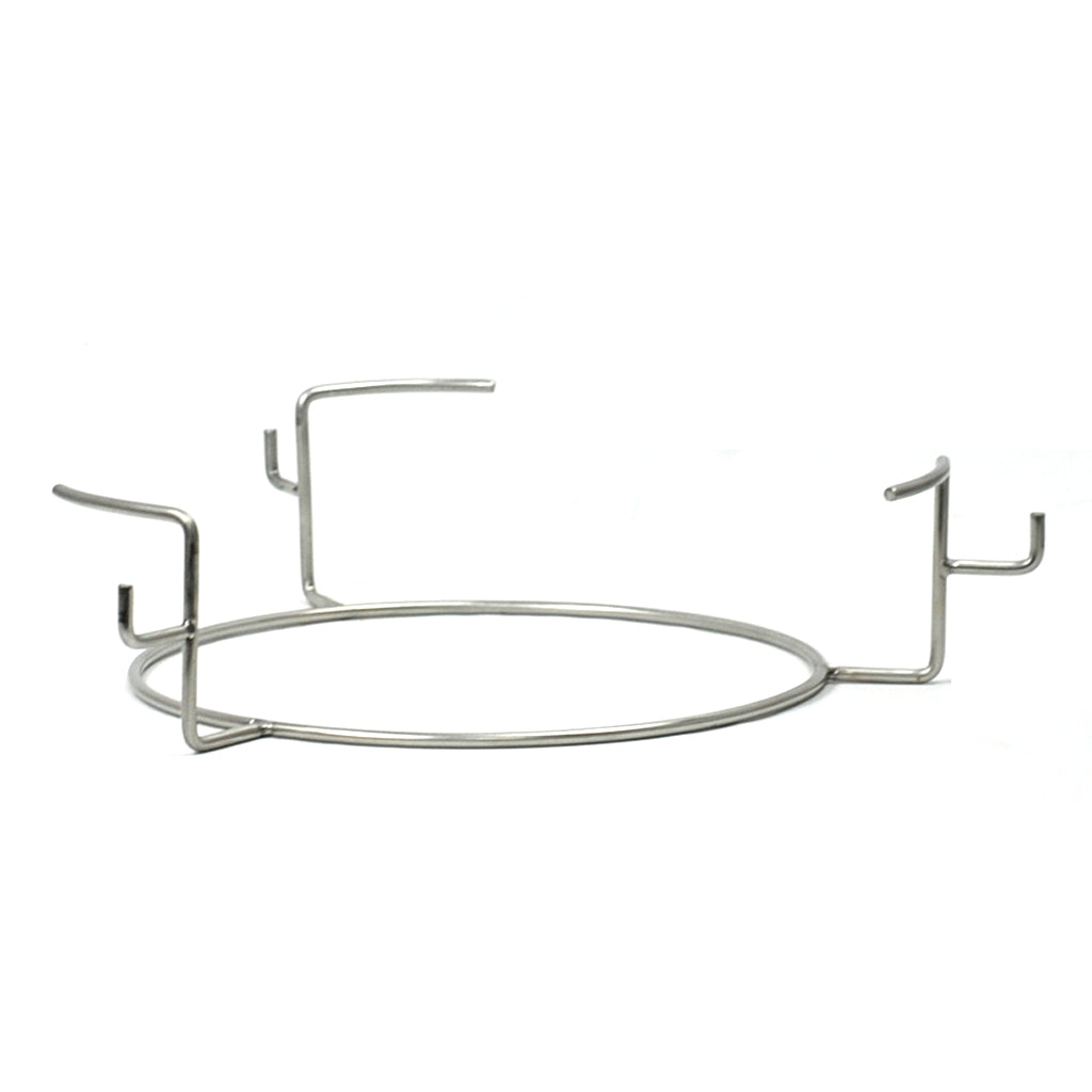 Ceramic Grill Store's (CGS) Double Indirect Twister Spider built to hold the lower deflector in Smokin' Dad's double indirect BBQ method in a Large Big Green EGG.