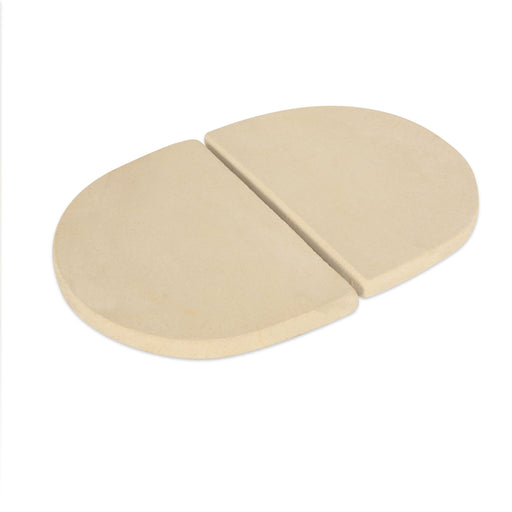 Pair of Junior Primo Oval deflector plates, used as heat deflectors in the  Primo Junior Oval Grill.
