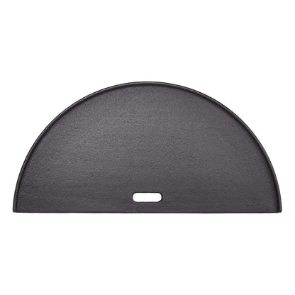 Kamado Joe Big Joe Half Moon Cast Iron Reversible Griddle, smooth side, (BJ-HCIGRIDDLE) for 24-inch ceramic grills.