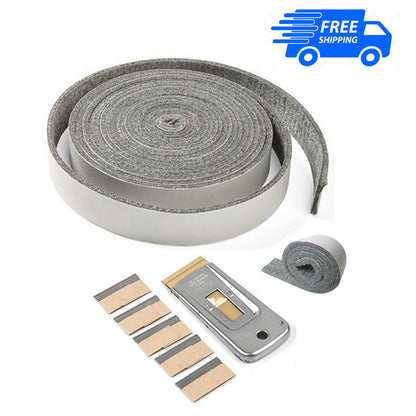 Peel and stick, replacement Aramid Gasket kits for Kamado Joe 1 and Joe Junior Grills. Includes scraper and blades. Kit ships free.