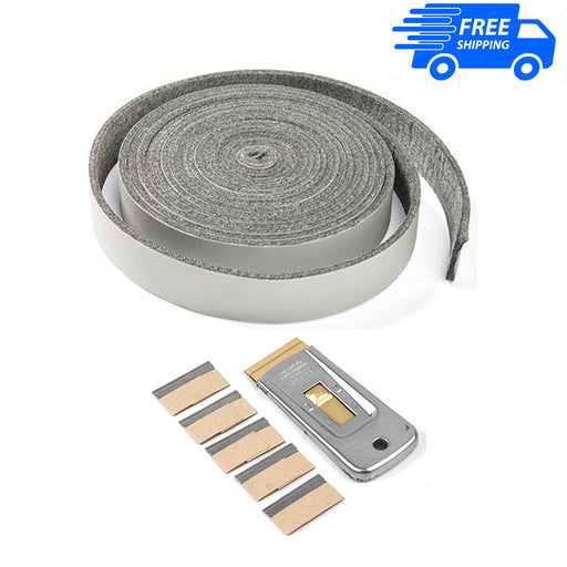 Peel and stick, replacement Aramid Gasket kits for Kamado Joe 1 and Joe Junior Grills. Includes scraper and blades. Kit ships free.