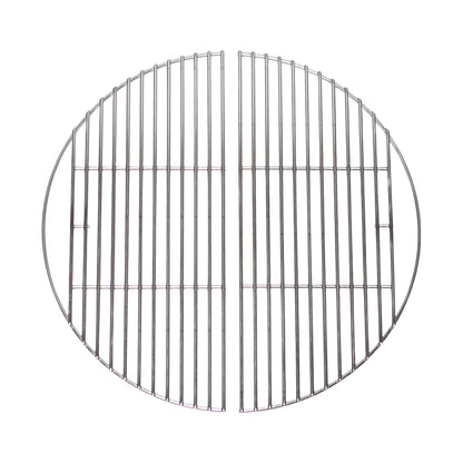 A pair of half-moon heavy duty cooking grates for the Classic Kamado Joe Grill. Made in the USA. Pair weighs 5.25 lbs. 