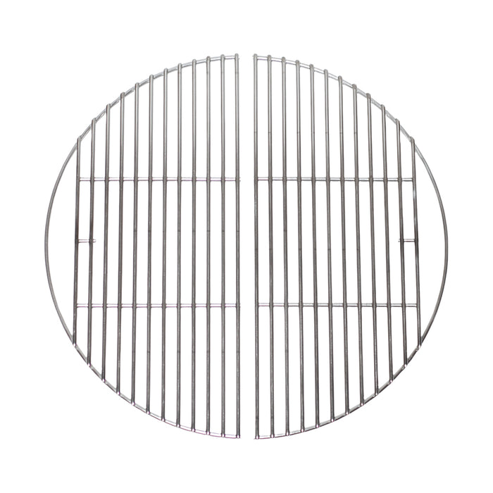 A pair of half-moon heavy duty cooking grates for the Classic Kamado Joe Grill. Made in the USA. Pair weighs 5.25 lbs. 