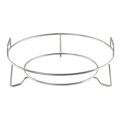 CGS Large 3 Leg Expander with handles for versatile grilling in the Large Big Green EGG. It supports large half-moon deflectors for BBQ cooks, elevates the cooking grid closer to the opening, and enables easy lifting in and out.