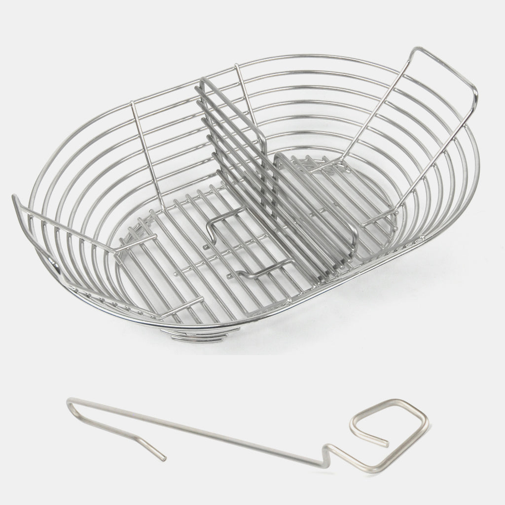 Large Primo Oval Kick Ash Basket with CGS Divider and Lump Rake