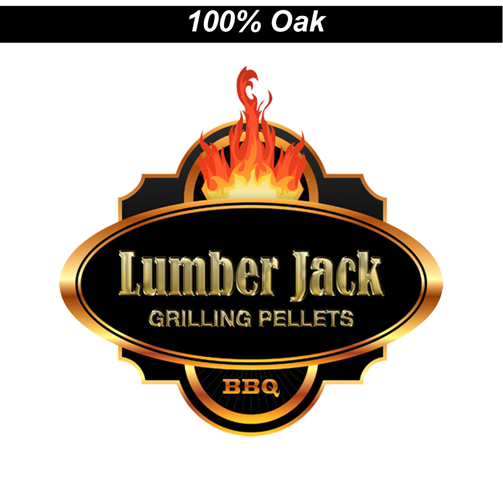 20 lb. bag of Lumber Jack Oak pellets. Lumber Jack Oak is 100% red oak.