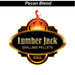 20 lb. bag of Lumber Jack Pecan Blend pellets. Lumber Jack Pecan Blend is 60% red oak & 40% pecan.