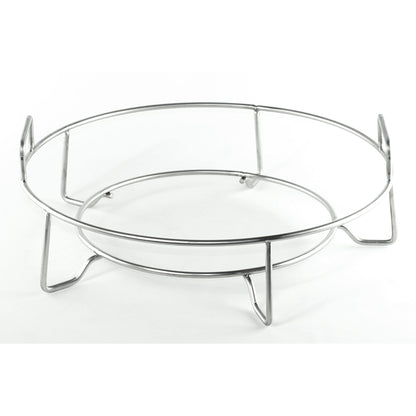 Medium Big Green Egg Expander with five legs. Designed to fit the original fire ring with 5 shallow notches on top. Has handles for lifting in and out. 