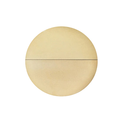 Pair 14-inch half-moon heat deflectors for double indirect in a Large Big Green EGG. 