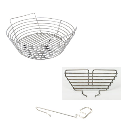 Kick Ash Basket and CGS Basket Divider for Pit Boss 22 and Louisiana Grills 22 kamados. Includes Free CGS Lump Rake.