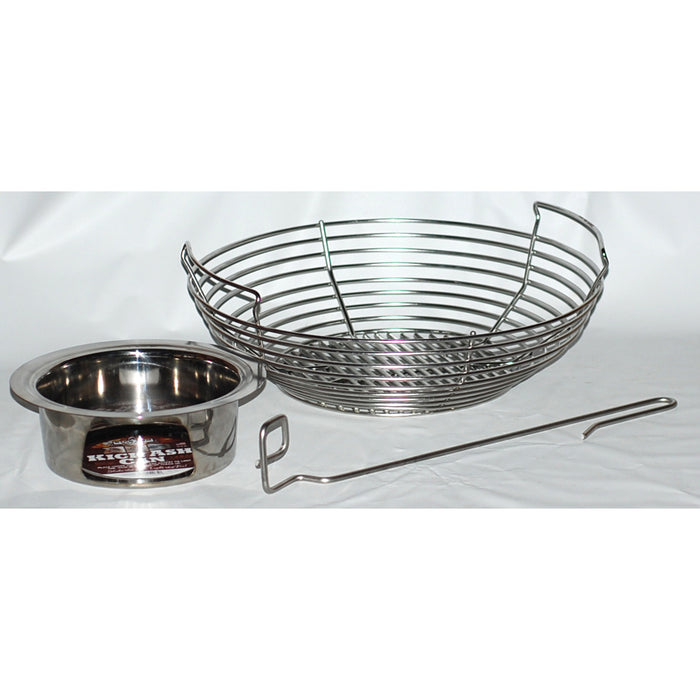 Kick Ash Basket & Can, and CGS Lump Rake for Pit Boss 24 and Louisiana Grills 24 Kamados.