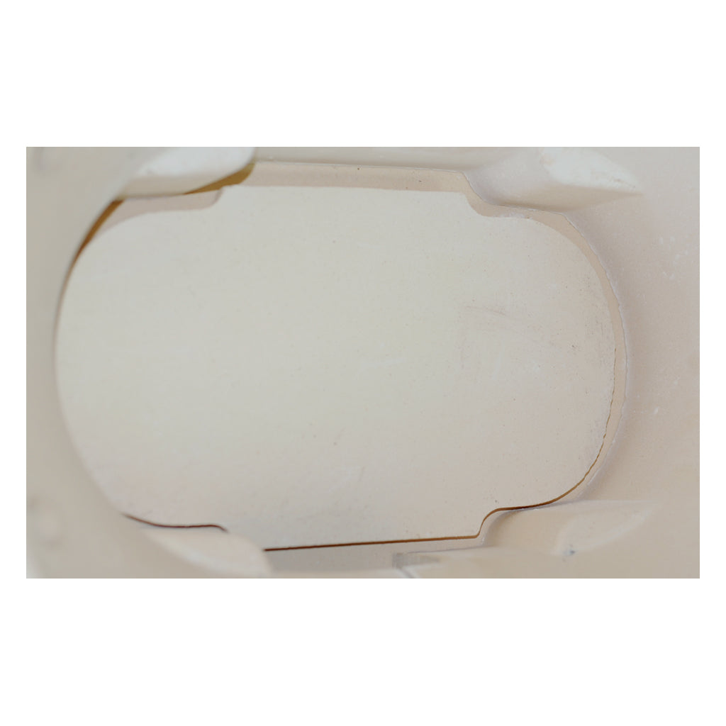 Primo Oval ceramic bottom plate found in Primo Oval Grills under the cast iron charcoal grate at the bottom of the grill.