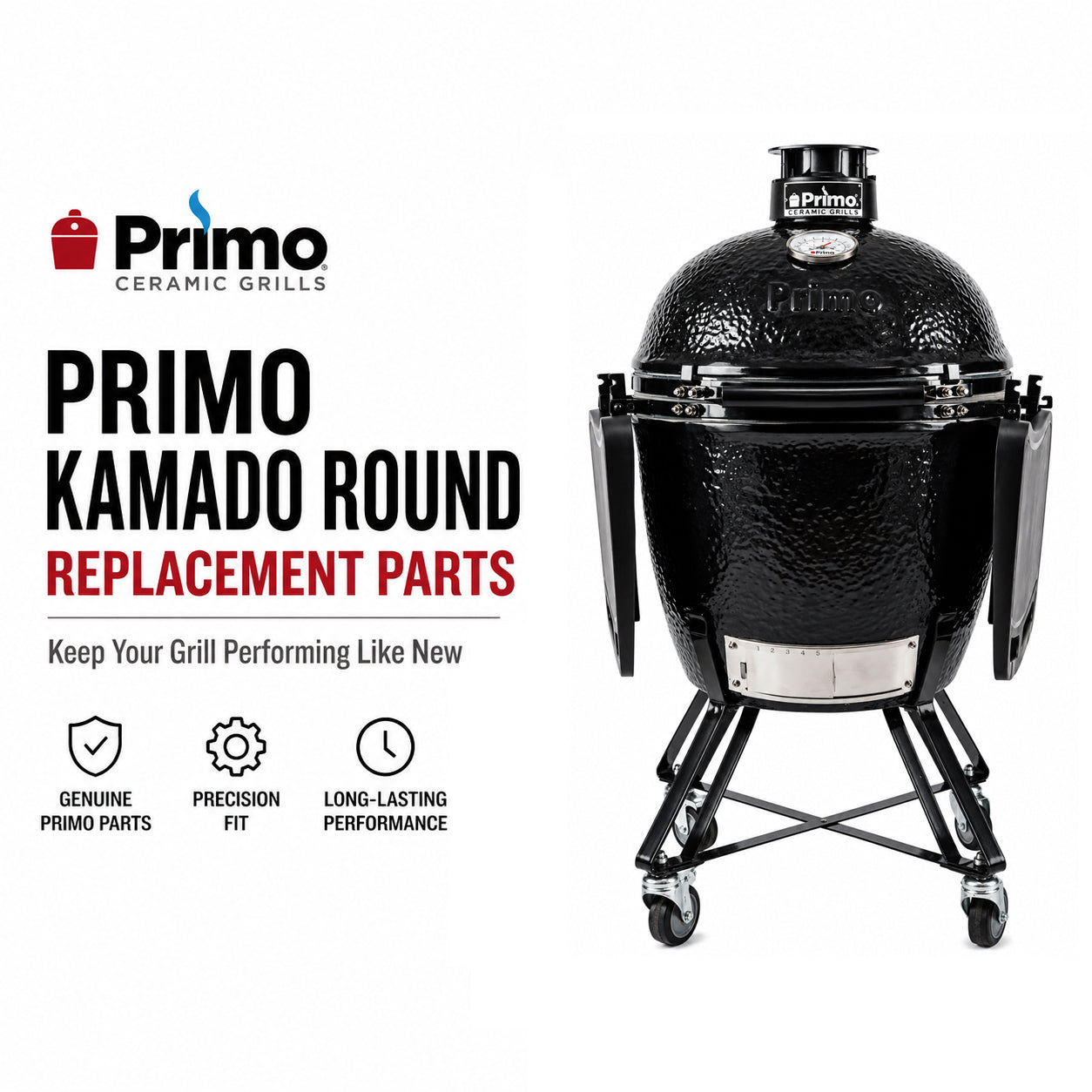 Genuine OEM Primo Kamado Round Replacement Parts and Maintenance Components