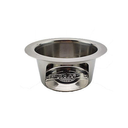 Side view of the Kick Ash Can for the Small Big Green Egg.