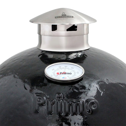 Smokeware Stainless Damper Top for Primo Oval & Round Grills