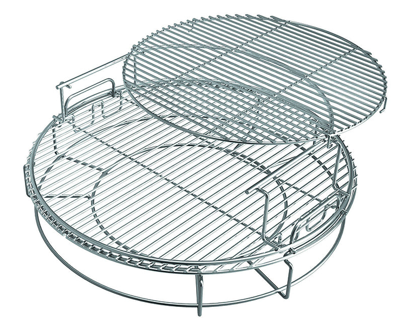 XL Big Green EGG 5 Piece EGGspander kit with ConvEGGtor Basket, 2 half-moon grids and 2 piece multi-piece add-on.  