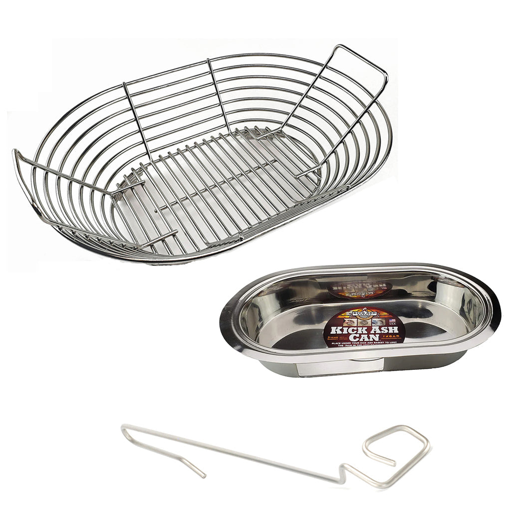 Kick Ash Basket, Can, Divider for Primo XL Oval Kamado