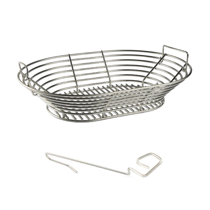 XL Oval Kick Ash Basket and Free CGS Lump Rake for the Primo XL Oval Kamado.