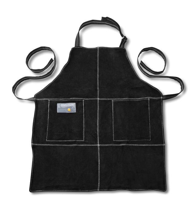 Leather Grill Apron - Black