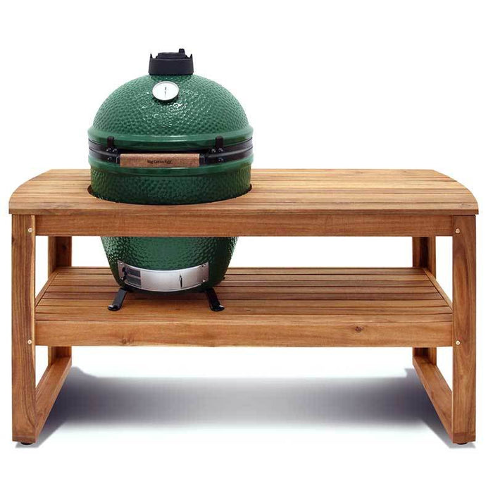 acacia table by big green egg