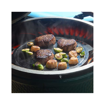 full Plancha griddle in Big Green Egg