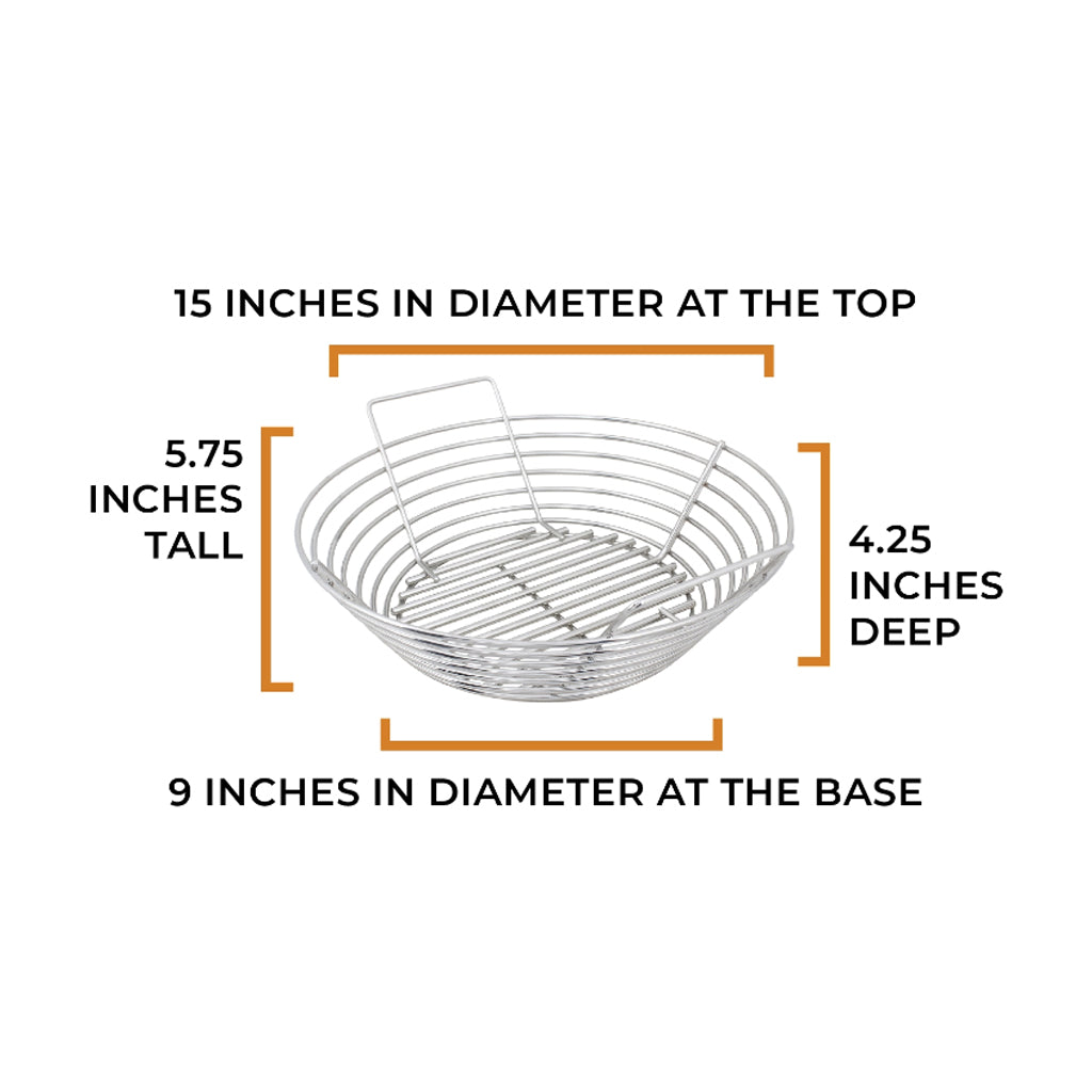 dimensional diagram for classic kamado joe kick ash basket