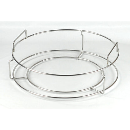 Big Green EGG's Large ConvEGGtor Basket holds EGG's ConvEGGtor and raises the cooking grid near the opening on the  Big Green EGG base. 