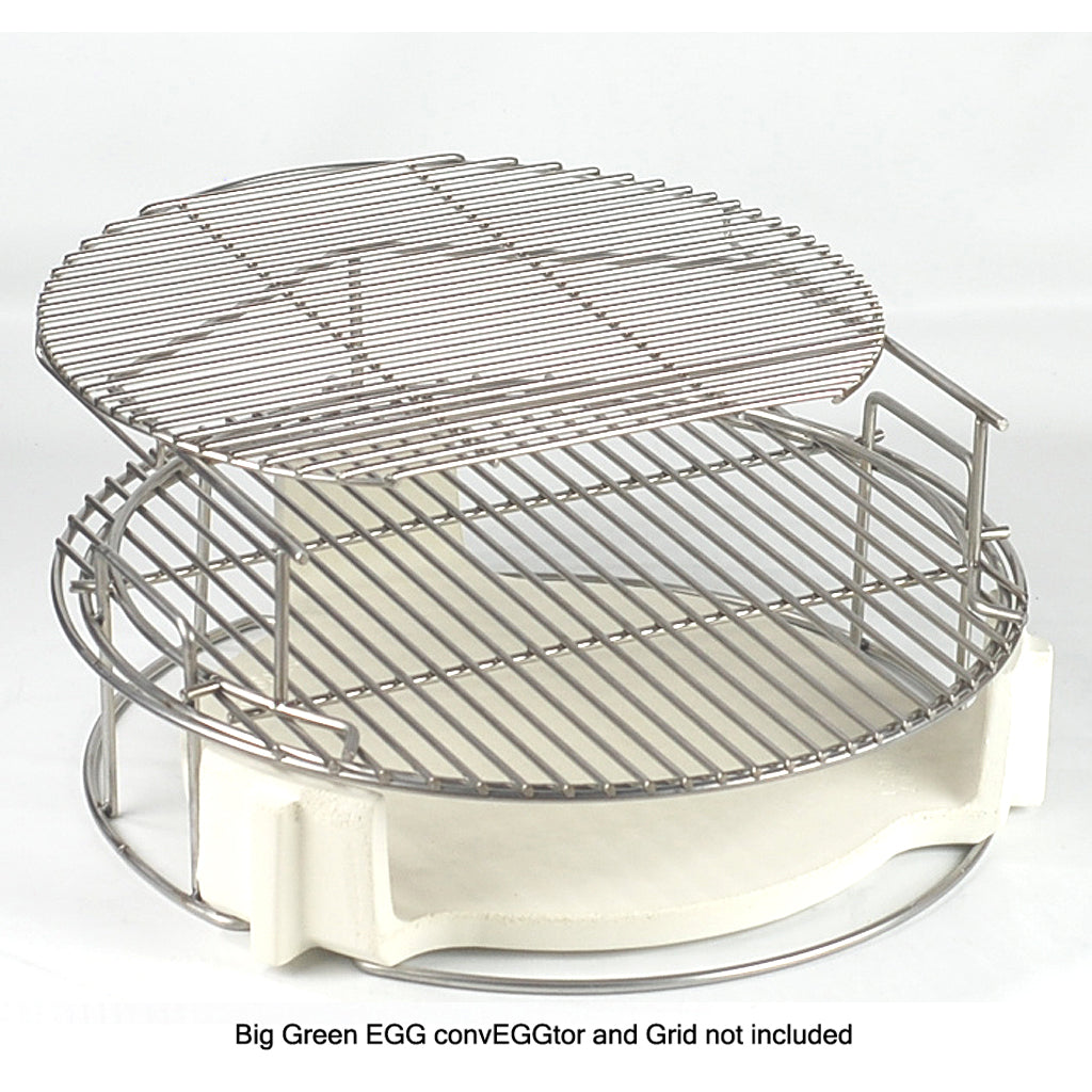 Large Big Green EGG PSWoo Expander kit with PSWoo ConvEGGtor Basket, PSWoo Extender and 16