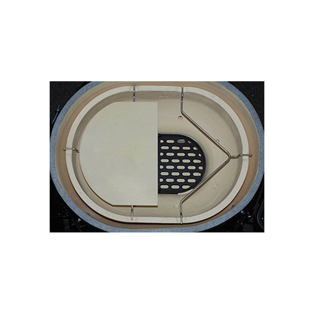 Large Primo Oval Heat Deflector Plates, PG00326 for BBQ and Grilling