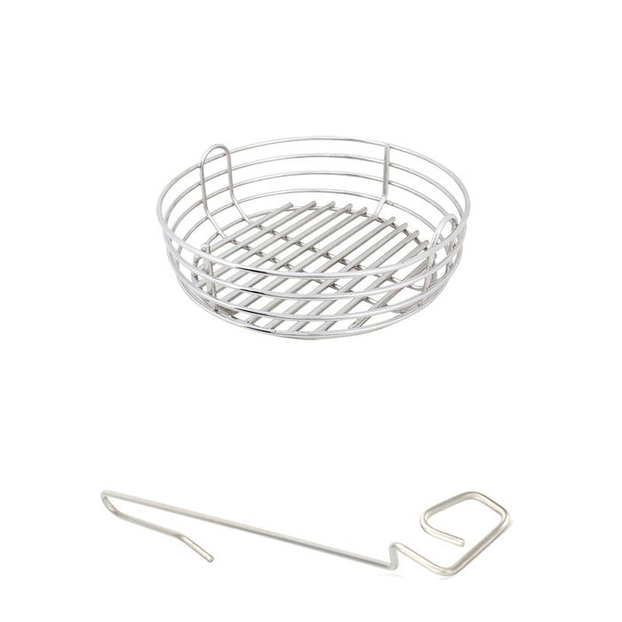 minimax kick ash basket , kab-mm-ss, for the minimax big green egg with ceramic grill store's free lump rake